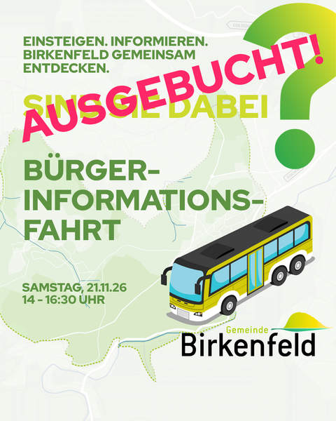 Plakat Rundfahrt "ausgebucht"